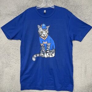 New York Mets Keith Hernandez T Shirt Men's Sz L Blue Hadji Cat #17 MLB Tee
